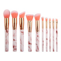 High Quality Synthetic Hair Brush Sets Makeup 10pcs Marble makeup brush kit beauty make up